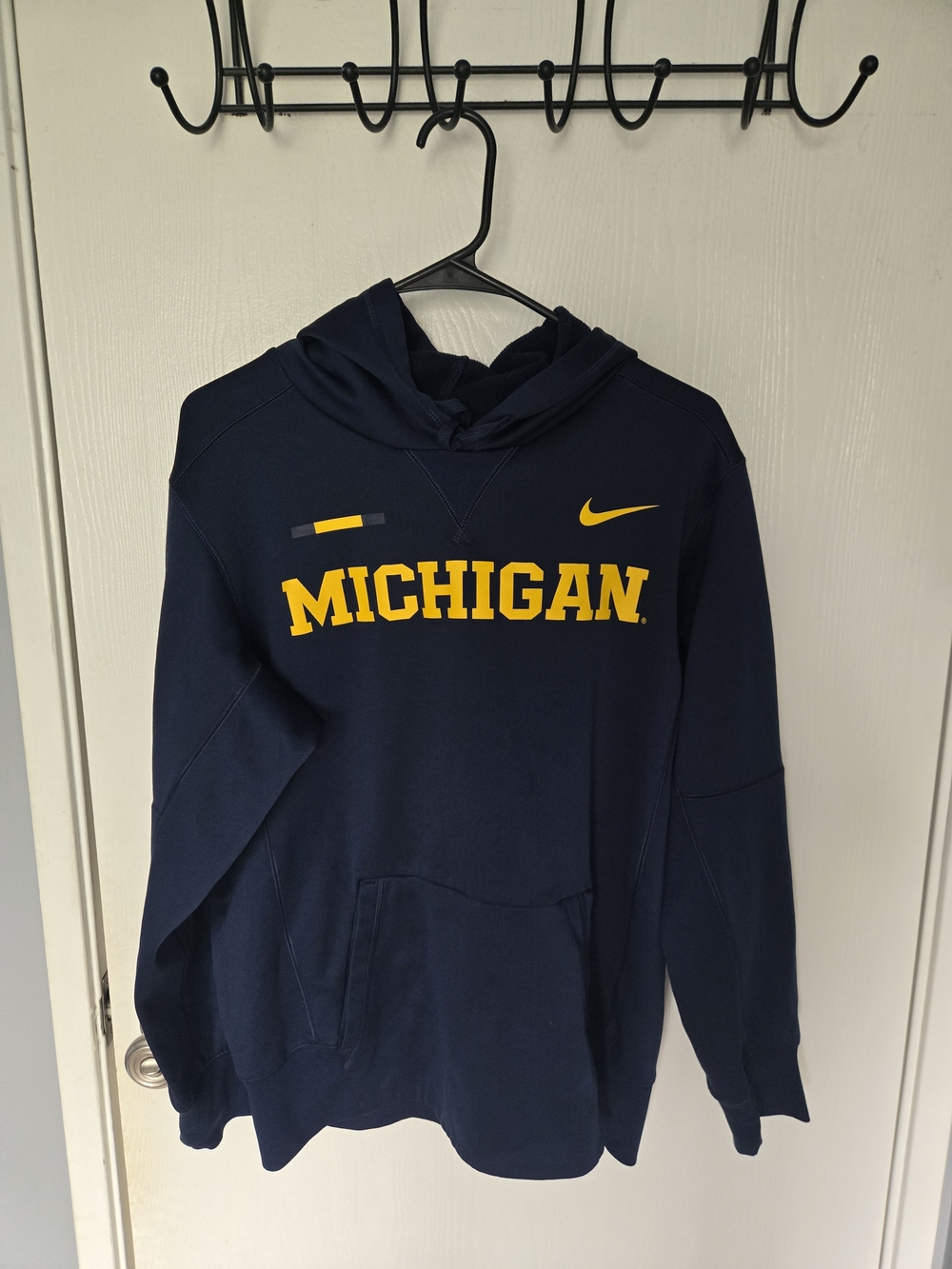Nike Dri-FIT Michigan Wolverines Hoodie Men's Small Navy Blue NCAA Pullover